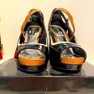 Whbm multi colored heel size 6 with box